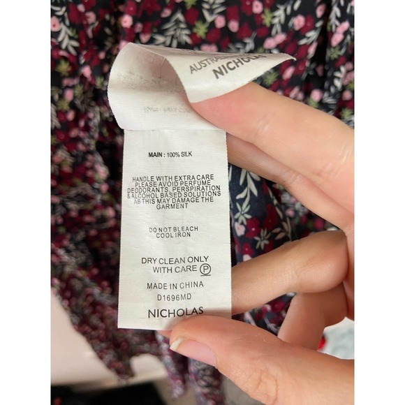 Nicholas silk midi floral dress size 2 - Picture 4 of 6